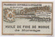 tiquette d'huile de foie de morue de la collection
