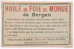 tiquette d'huile de foie de morue de la collection